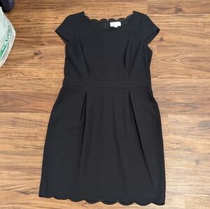 Elle Black Scalloped Dress